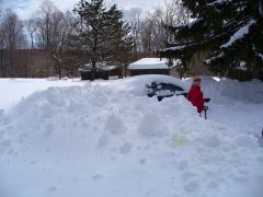 chibi Lady, large snow bank.