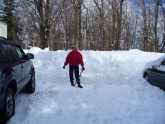 That snow bank is five foot tall.