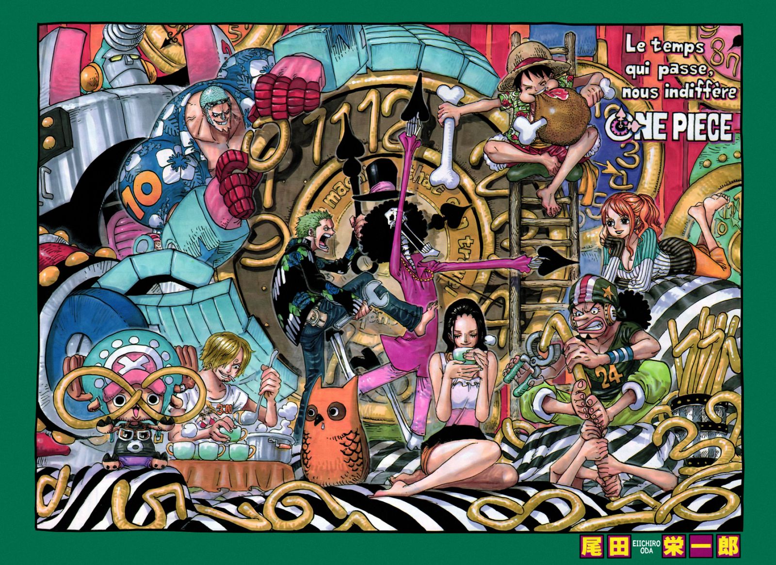 One Piece - Clock wallpaper
