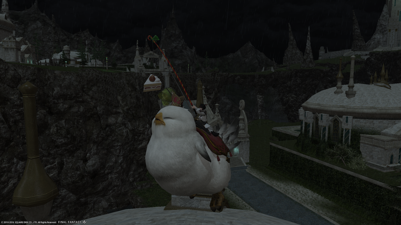 Fat Chocobo (White) Flying