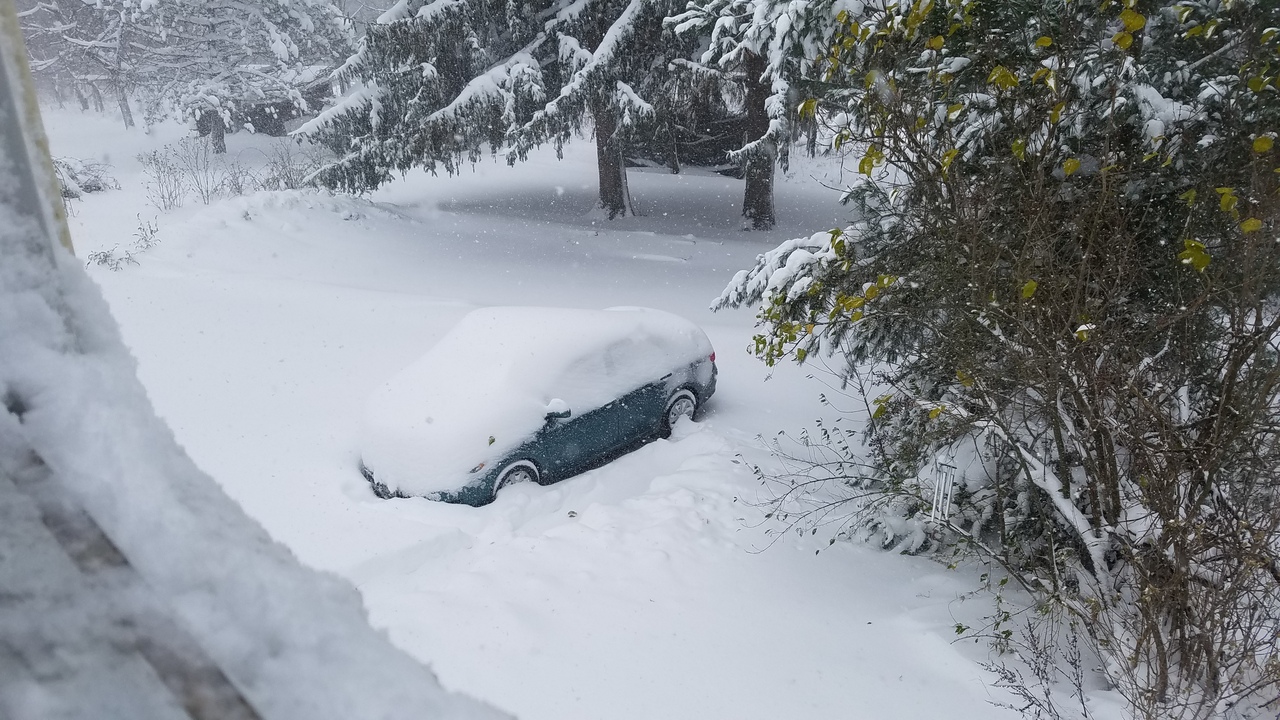 Snow on the car